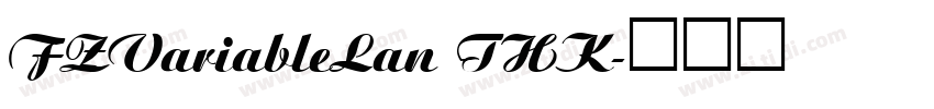 FZVariableLan THK字体转换